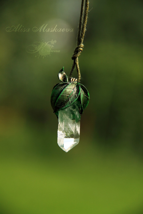 krinna-handmade:  Elven nature pendant. Polymer adult photos