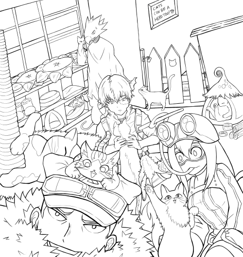 This is the full piece for the @bokunoirozine :3feel feel to colour it! If you do, please tag me, i’