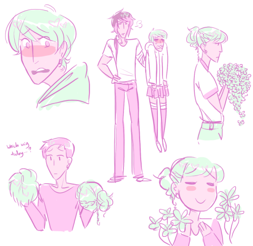 assquill:ballerina and flower girl doodles plus an oz (uvu) the ballerina’s name is fiona and flower