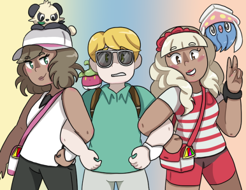 pm-art:pokemon trainer stuff with my new girl from ultra moon