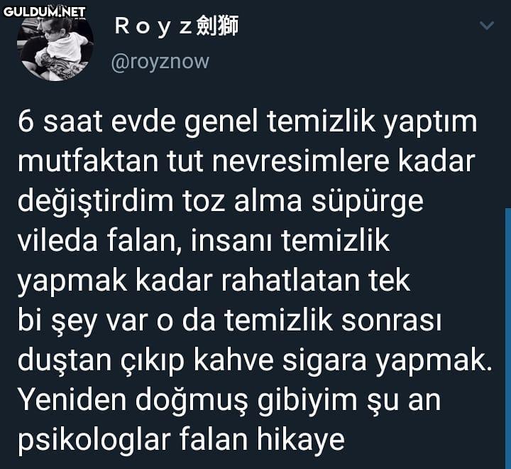 Royz @royznow 6 saat evde...