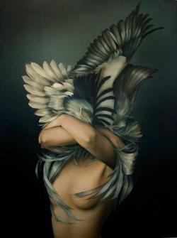 pixography:  Amy Judd ~ &ldquo;Women and Birds&rdquo;  Amy Judd is a London based artist who draws inspiration from the enchanting and imaginative relationship between women and animals (specifically birds) found in traditional mythologies and stories