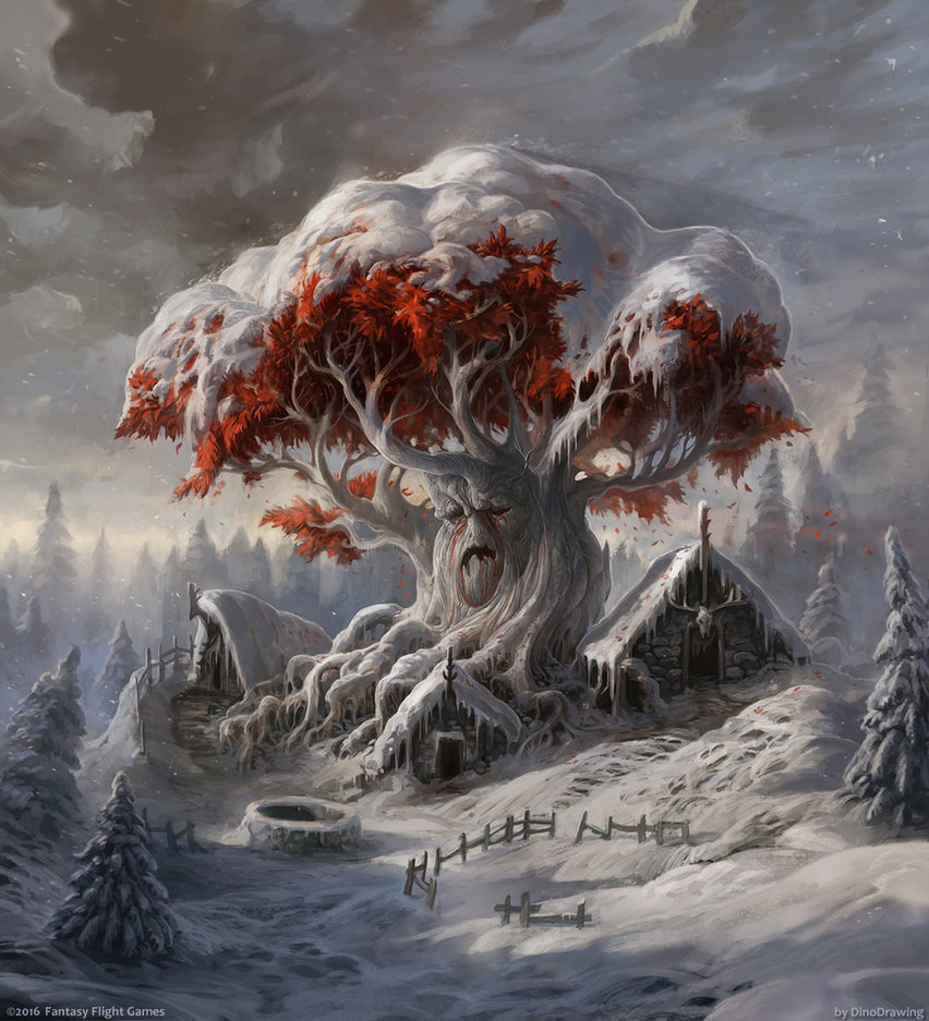 little-dose-of-inspiration:  White tree by DinoDrawing 