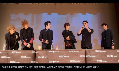 fyteensontop:  Teen Top’s message after the handshake event has ended: Angels~ It’s late at night so please go home safely! See you again tomorrow! trans. cr; fyteensontop 