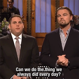 365daysinalife: nbcsnl Leo’s the best at calming @jonahhill  nerves.