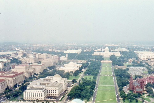 View East from the Washington Monument of the National Mall and U.S. Capitol, Washington, DC, 1969.S