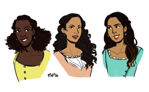 a warm up sketch of the leading ladies of Hamilton Chicago!