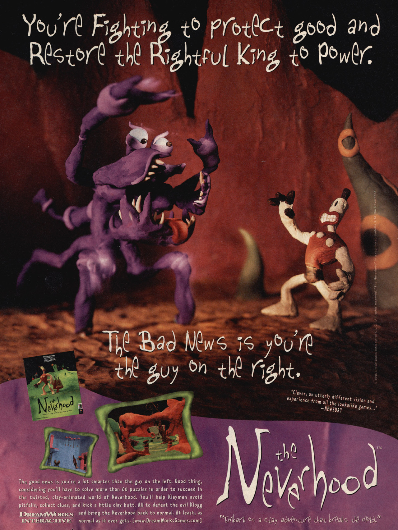 Old Game Mags — An advert for The Neverhood! Follow oldgamemags...