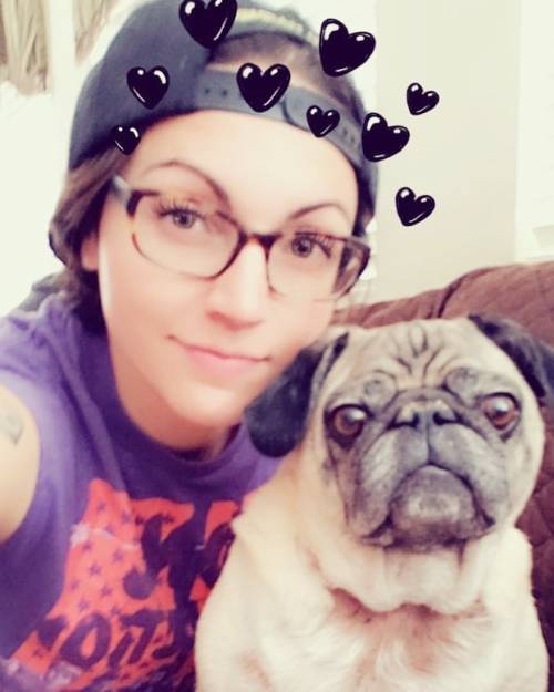 Just a girl and her pug baby #sirleonardsebastian #pugsofinstagram #puglife #peepthat5Hand1Dmerchtho