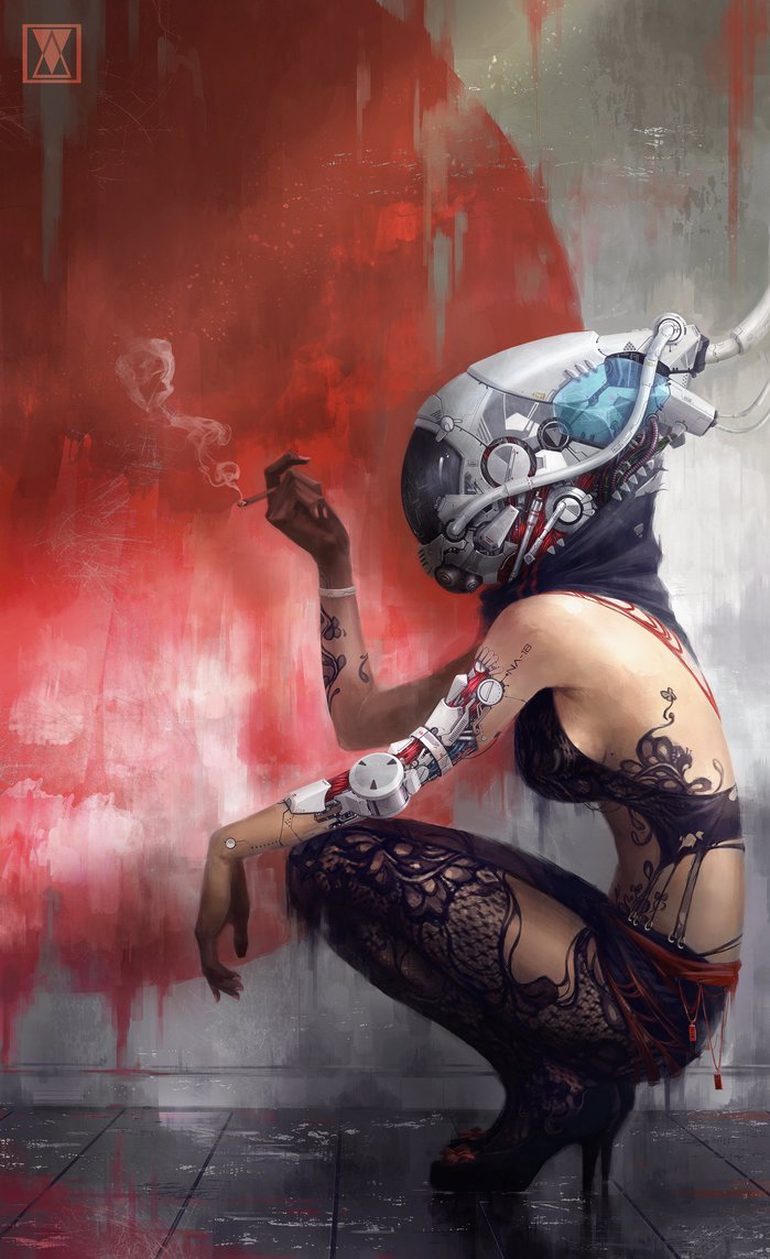 beautifulbizarremag:  Amazing digital painting, ‘Lady’ by Mikael Wang http://mikaelwang.deviantart.com/