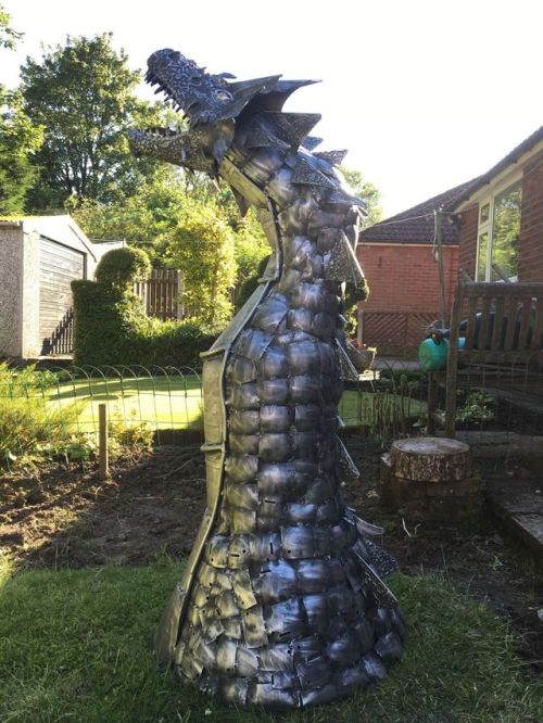 steampunktendencies:  Fire Breathing Dragon Log Wood Burner by laandpa   