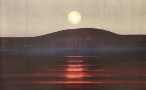 Another place  -   Eva Harr Norwegian  b.1951-Lithography, 37 x 60 cm.