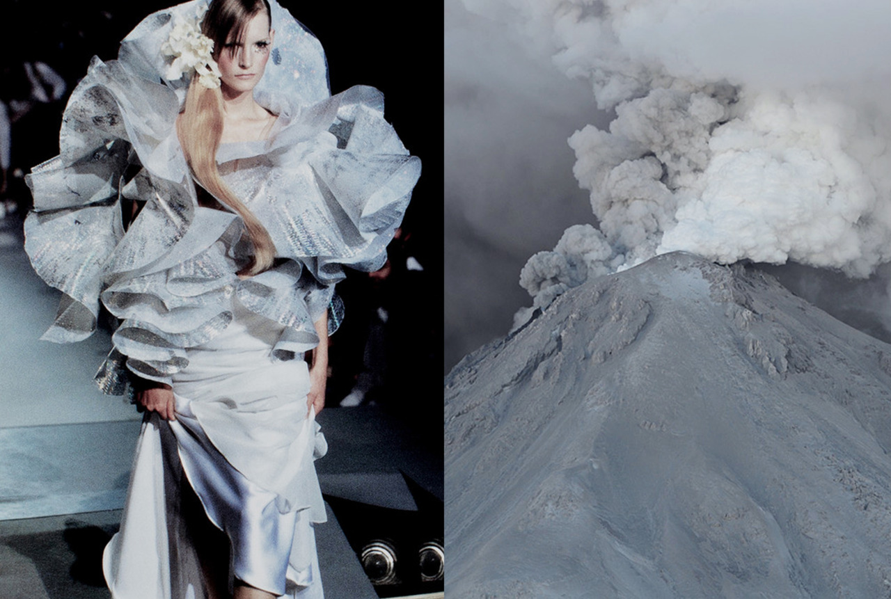 whereiseefashion:  Match #183 Koji Tatsuno Spring 1996 | The Kizimen volcano in Kamchatka,