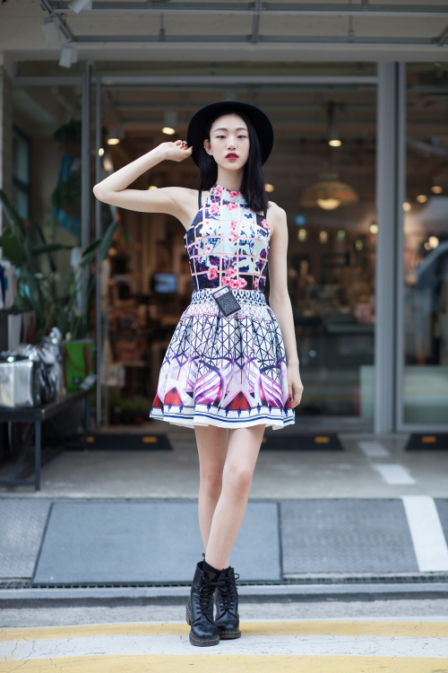 SORA CHOI wearing MARY KATRANTZOU RESORT 2014