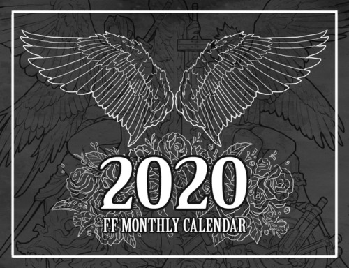 The completed FF Calendar Project The calendar will be available to order on Patreon by the 27th of