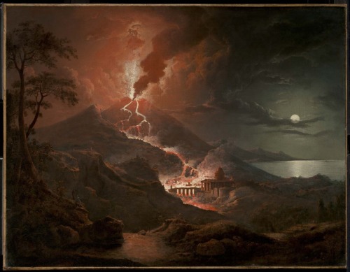 lionofchaeronea:Eruption of Vesuvius with Destruction of a Roman City, Sebastian Pether, 1824