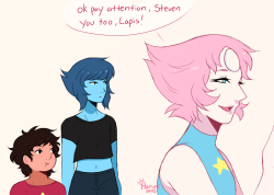 princessharumi:  Lapis terrorizing Pearl