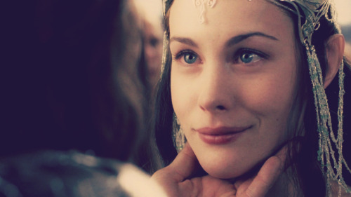 l-o-t-r:‘None saw her last meeting with Elrond her father, for they went up into the hills and there