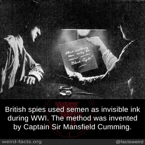 mindblowingfactz:    British spies used semen adult photos