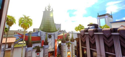 rafeadllers:   Overwatch maps - Hollywood  ↳ Welcome to the glitz and glamour of Hollywood, California, where palm trees and fancy cars line the streets, and movie stars, directors, and high powered studio executives rub shoulders for a chat and a drink