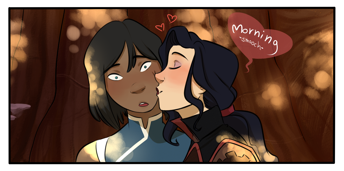 ryuuringo:some korrasami fluffy!they are dorks and I love both of them.
