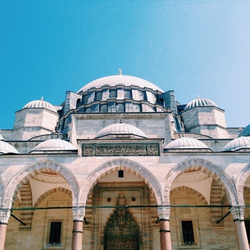 condenasttraveler:  The domes of Süleymaniye Mosque. Istanbul, Turkey. Photographed #Istanbul #turke