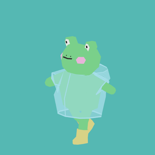 this summer i participated in a game jam with @photonmuffin !!!!! heres just a frog doing a walk cyc