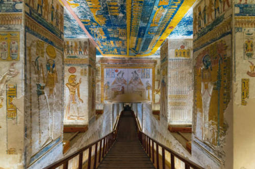 Tomb of Ramesses VIInside the Tomb of Ramesses VI (KV9), Valley of the Kings, West Thebes.