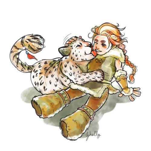 H’annit and Linde from Octopath Traveler!