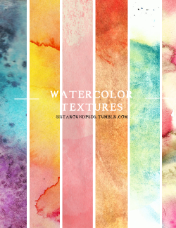 sistaroundpsds:  Pack of watercolor textures