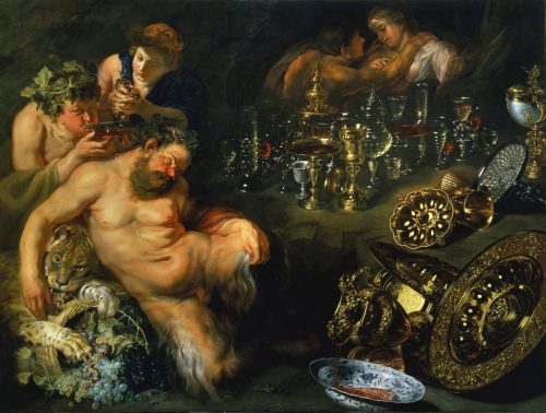 dutch-and-flemish-painters:Peter Paul Rubens & David Rijckaert (II) - Sleeping Silenus - The Dru