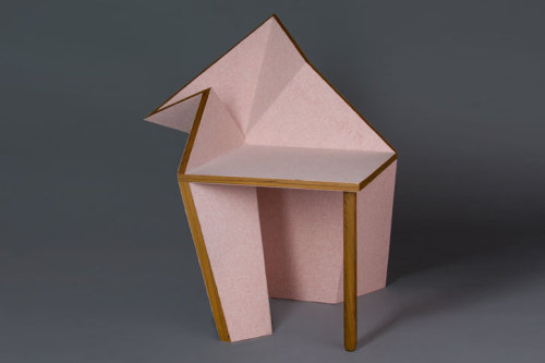 ‘oru’ chair, cabinet, and mirror | aljoud lootah