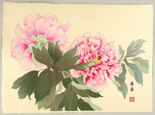 sumi-no-neko: 谷上廣南 Tanigami Kônan（1879-1928）Peony, early 20th century