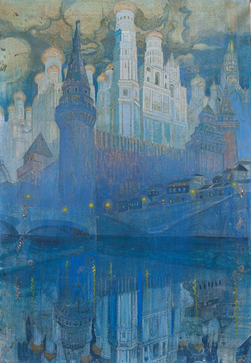 thymajesty:Leonid Brahilovsky - The Blue Moscow, 1920th