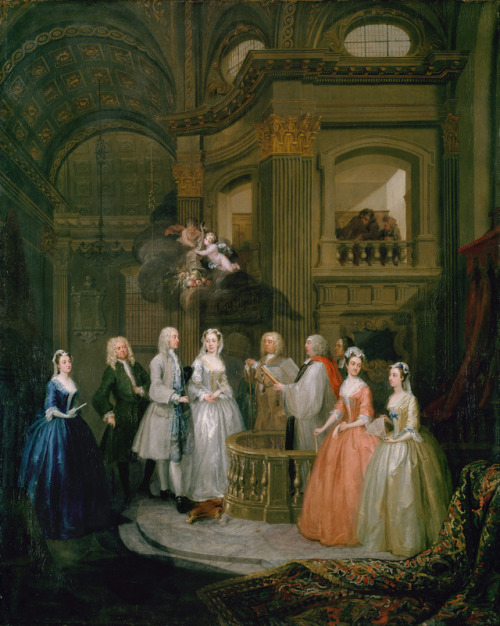 sebasduron:La boda de Stephen Beckingham y Mary Cox por William Hogarth, 1729.