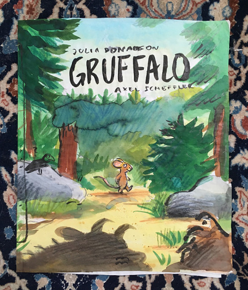 Cover test by Axel Scheffler for 'The Gruffalo'