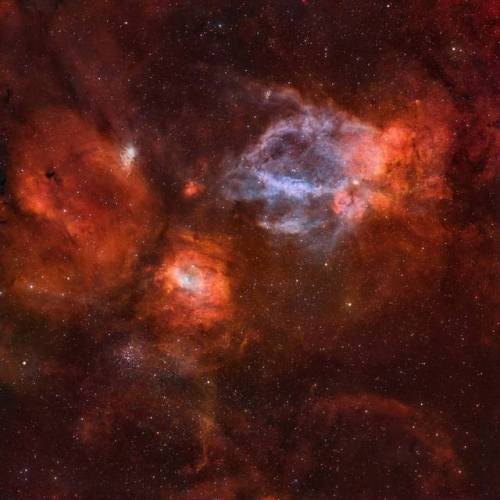 NGC 7635: Bubble in a Cosmic Sea #nasa #apod #ngc7635 #bubblenebula #nebula #gas #stars #dust #star #starcluster #m52 #clawnebula #sh2-157 #interstellar #intergalactic #universe #milkyway #galaxy  #space #science #astronomy