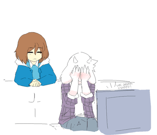 caribun:I like how people portray teen asriel and frisk, particularly @paychiri​full: tinyurl