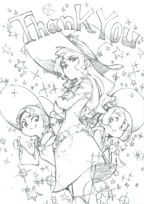 as-warm-as-choco:Little Witch Academia (リトルウィッチアカデミア) illustrations from the Creator&rsquo