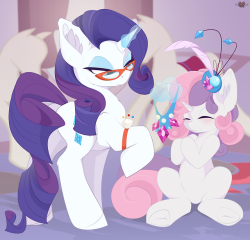 ask-reina-mlp:   Rarity and Sweetie Belle