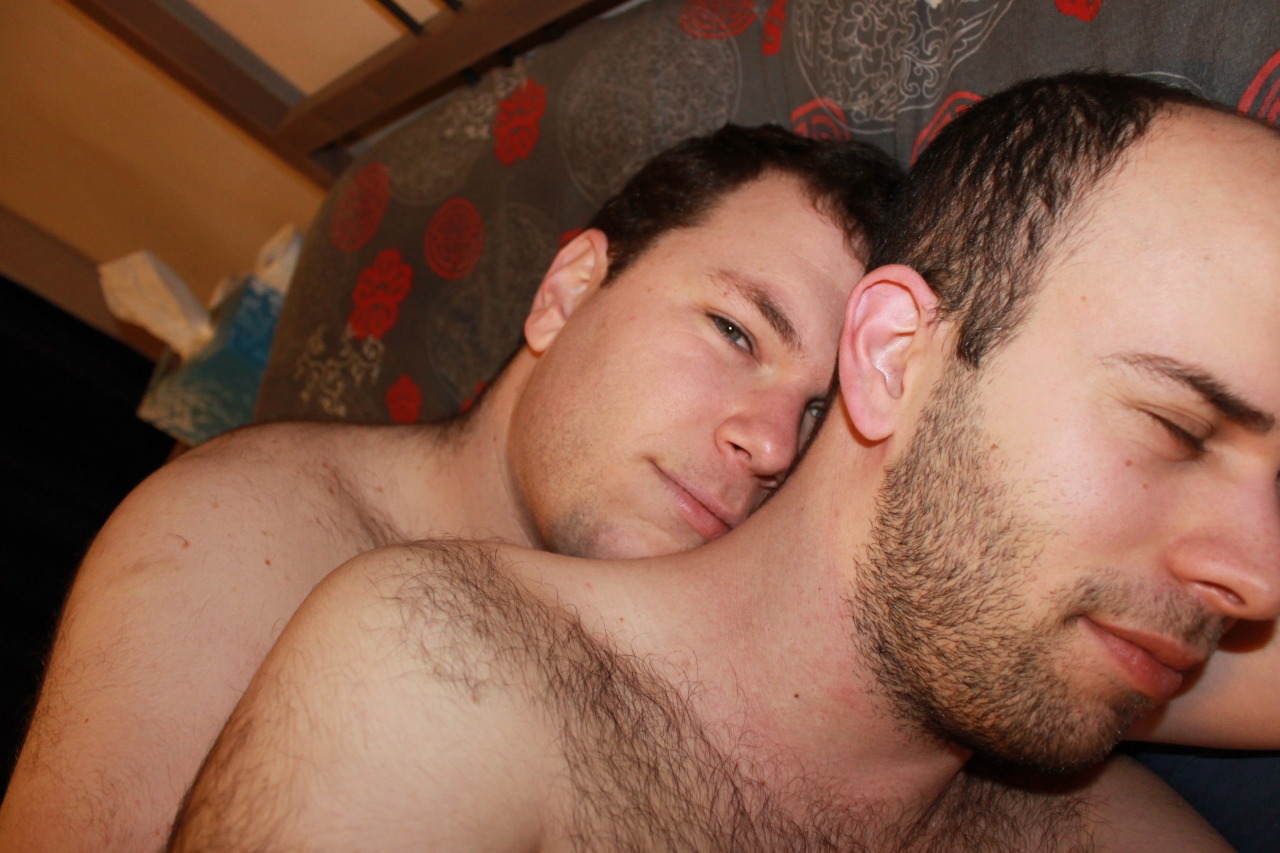 sungodprime:  Us in bed, I seriously cannot stop smiling when we are like this. 