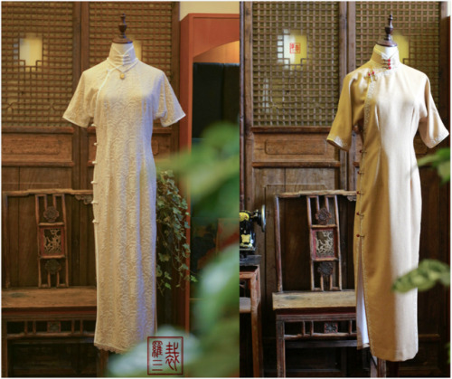 All qipao by the successor(fourth generation) of Gong’s qipao of Beijing genre, Luo Sancai罗三裁.