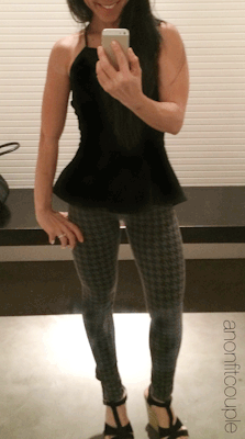 anonfitcouple:  I love these pants on the Mrs…particularly when they are around her ankles 😁