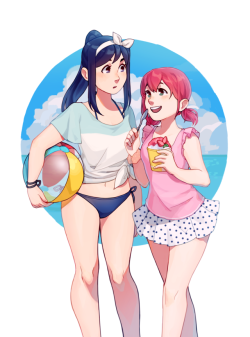 alexiadraws: just some girls enjoying summer!!