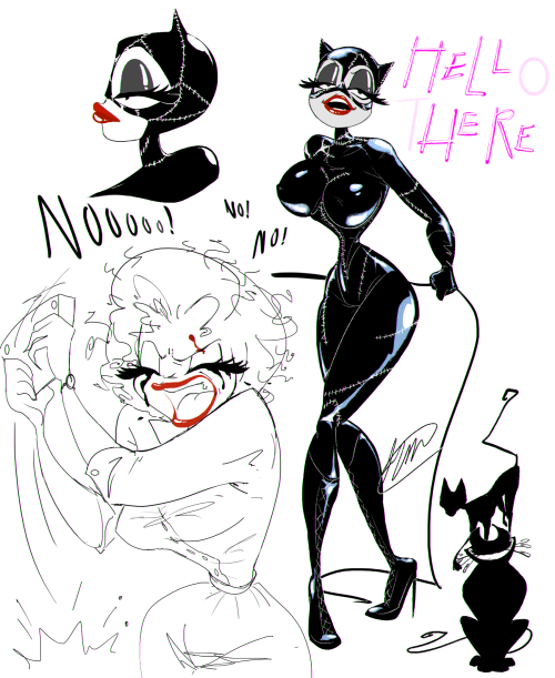 Batman Returns is a Christmas mood movie, so some doodles of my Doll as Michelle Pleiffer&rsquo;s ca