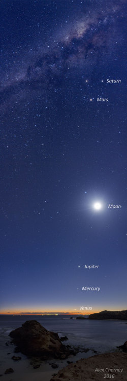 fyeahastropics: Five Planets and the Moon over Australia (via APOD; Image Credit &amp; Copyright