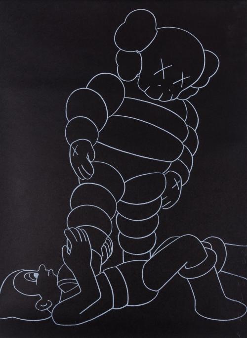 thunderstruck9: KAWS (American, b. 1974), Chum vs Astro Boy, 2002. Screenprint on wove paper, 90 x 6