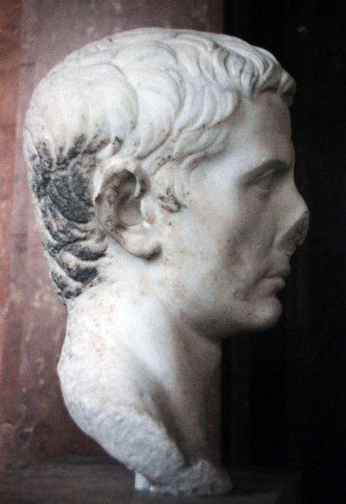 myglyptothek:Portrait of Augustus (similar to type “Forbes”). 29 BC (?). Marble. Musée du Louvre, Paris. Inv. Mr 427 / M