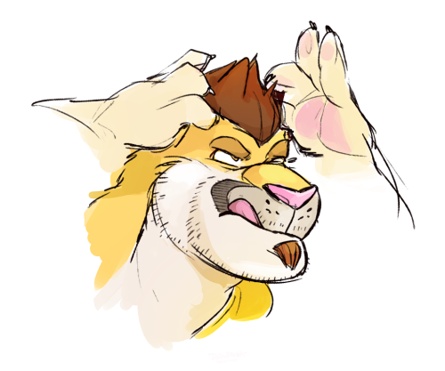 tulerarts:  The morning routine: at least the hair looks okay!