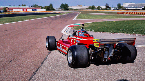 CHARLES: REMEMBERING GILLESAt Fiorano, Leclerc enjoys driving the 312 T4 that belonged to the unforg